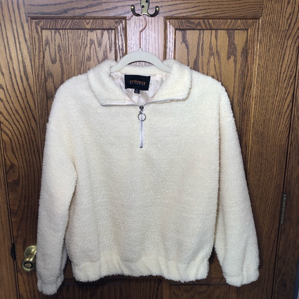Sherpa Quarter Zip Cropped Hoodie 🦋👕
